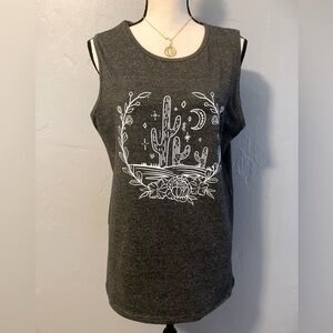 NWOT cactus 🌵 gray tank top